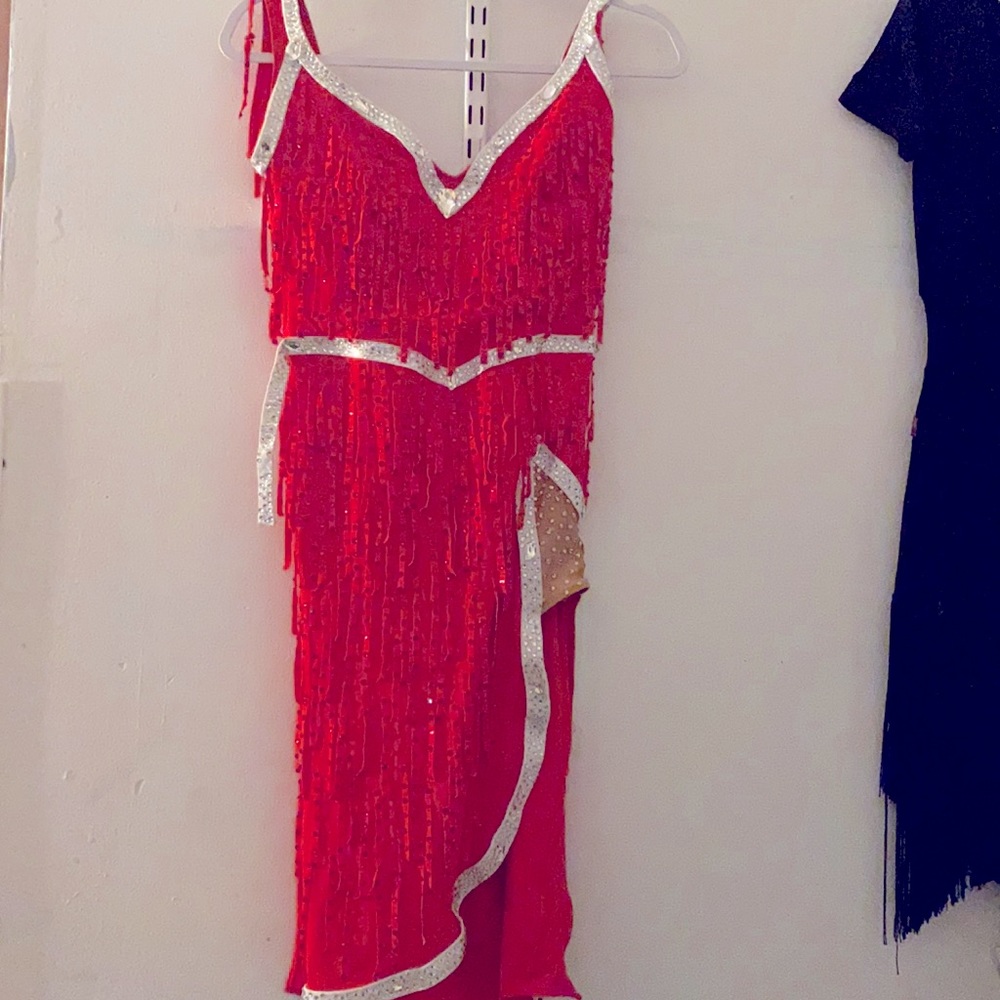 Red ballroom dress
